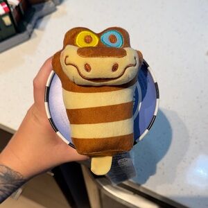 Disney Brown & Cream Striped Plush Reptile Pet Toy with Colorful Eyes